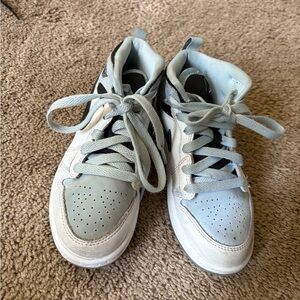 Jordan Blue and White High-Top Sneakers